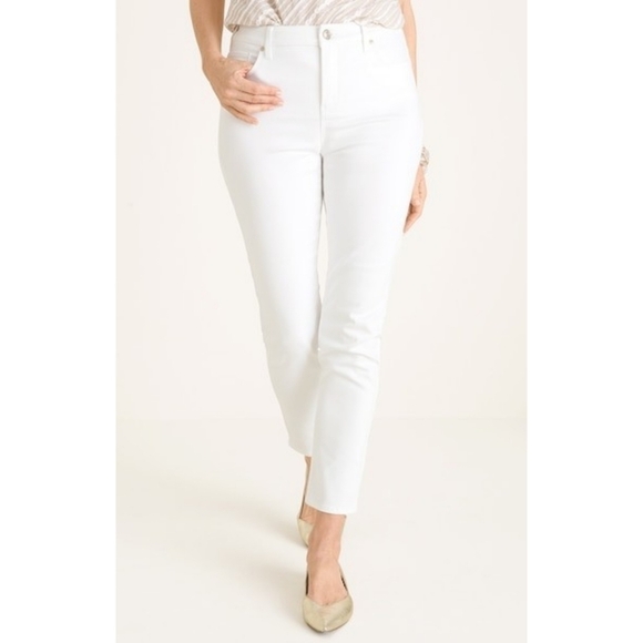 White Ankle Crop Jeans Capri Pants Size 6 - Picture 4 of 4